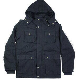 2799 Men's Limited Edition Trend Setter Black Cotton Faux Fur-Lined Outdoor Coat